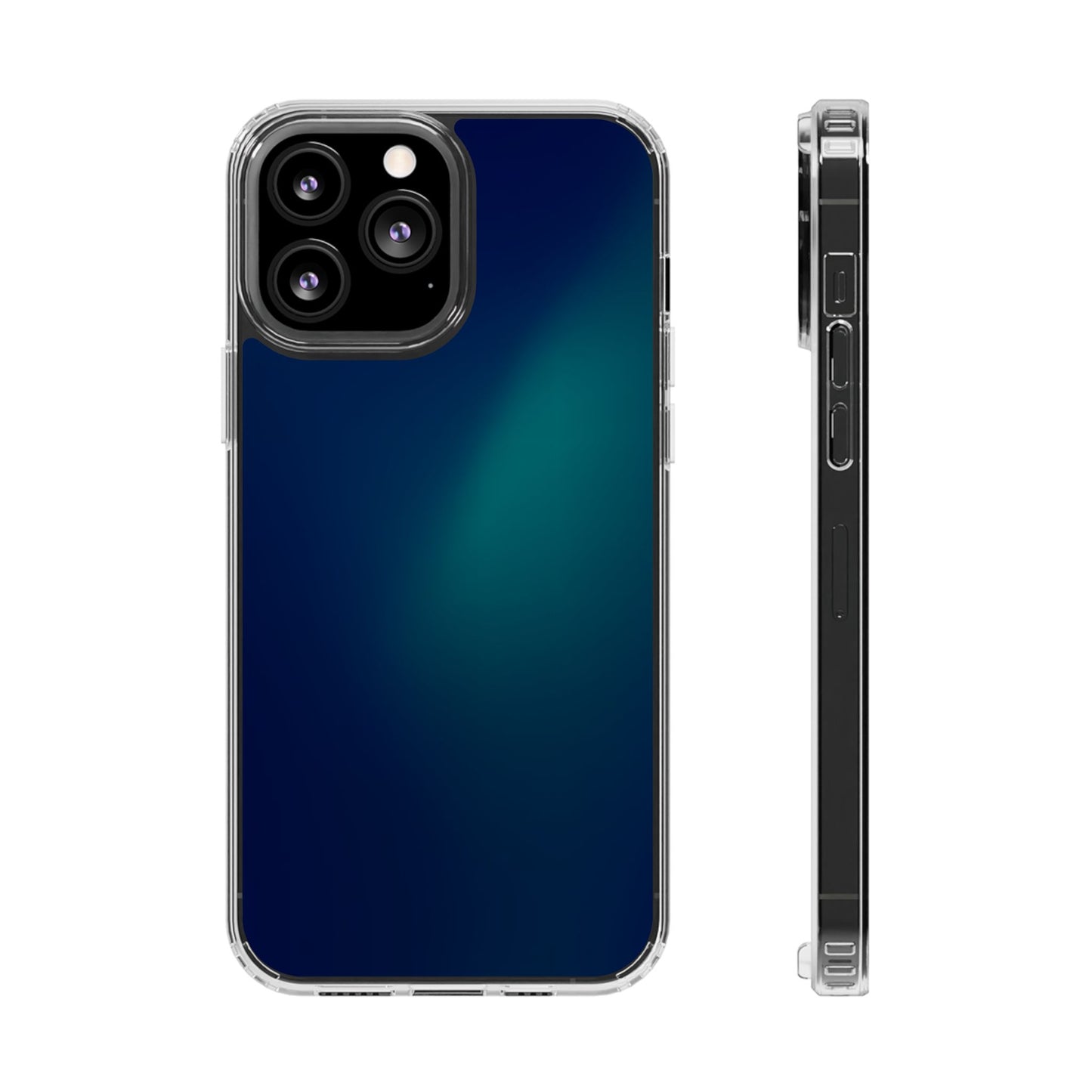 Deep Aurora Clear Case - MagSafe Compatible Teal Glow Gradient