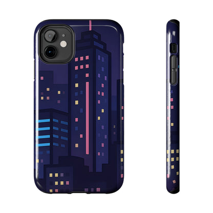 Lo-Fi Night City Tough Case - Pastel Urban Skyline Cover for iPhone & Samsung
