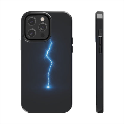 Blue Lightning Bolt Tough Case - Deep Sky Electric Cover for iPhone & Samsung