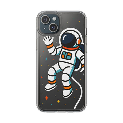 Clear Astronaut Space Case - Minimalist Galaxy Aesthetic Transparent Cover