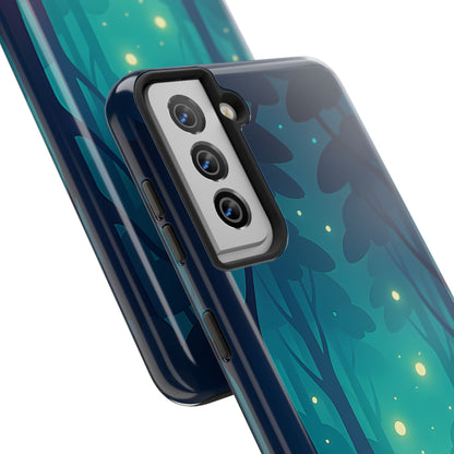 Enchanted Forest Fireflies Case - Mystic Nature Tough Cover for iPhone & Samsung