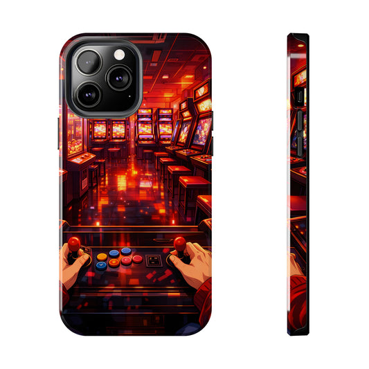 Retro Arcade Game POV Tough Case - Cyber City Gaming Cover for iPhone & Samsung