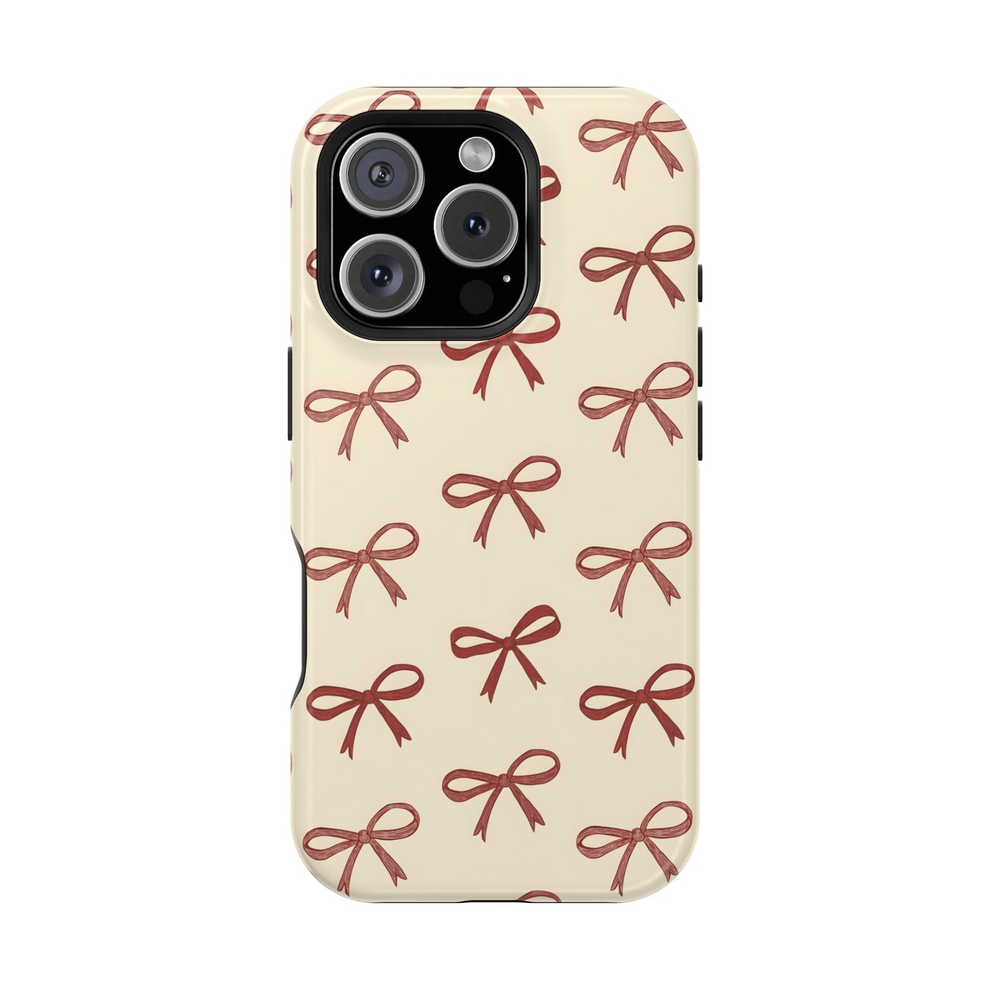 Burgundy Bows Coquette Magnetic Tough Case