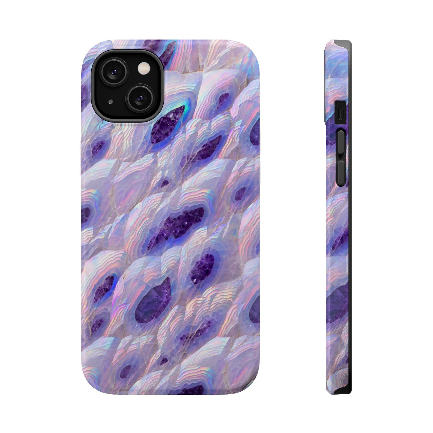 Amethyst Geode: Iridescent Purple Crystal MagSafe Case