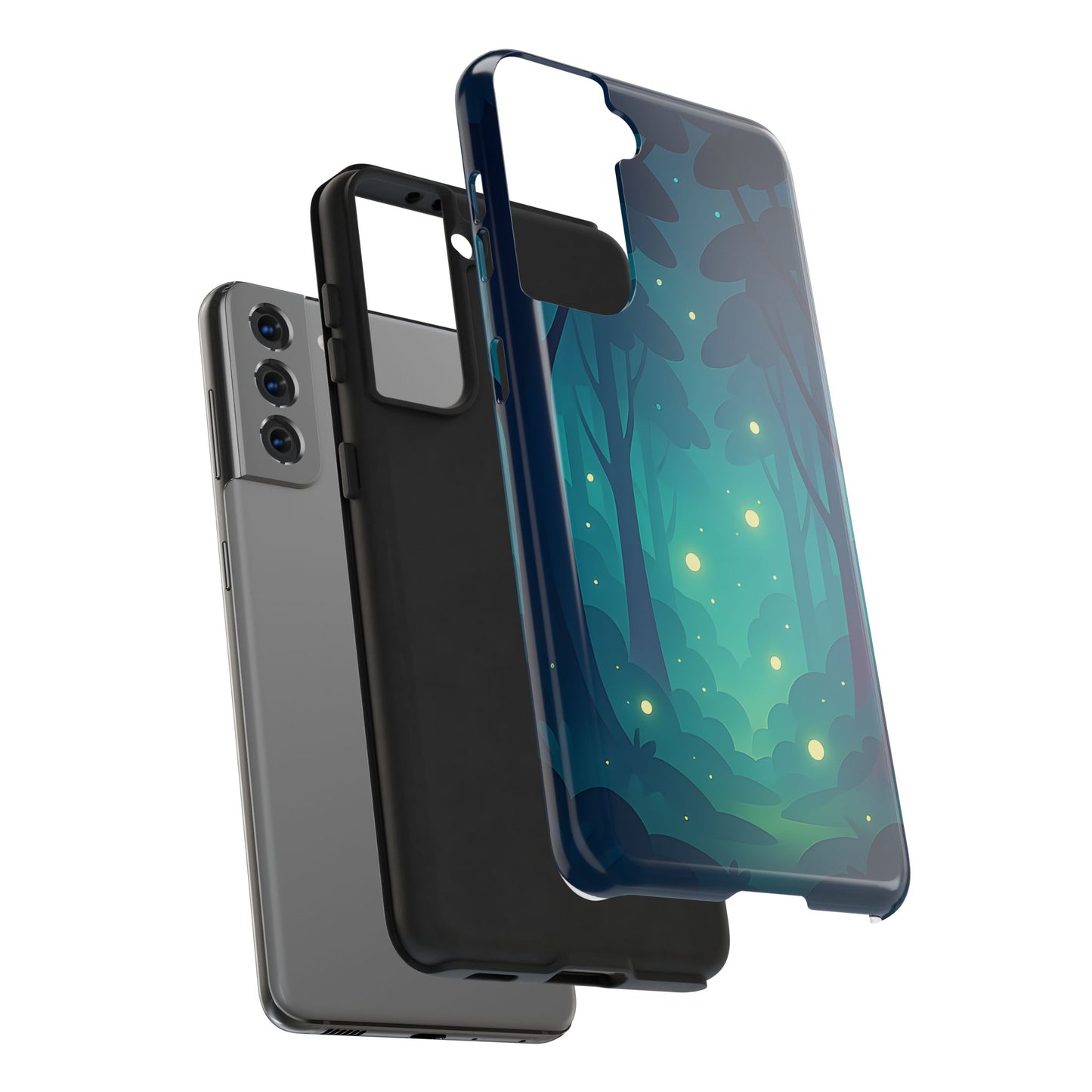 Enchanted Forest Fireflies Case - Mystic Nature Tough Cover for iPhone & Samsung