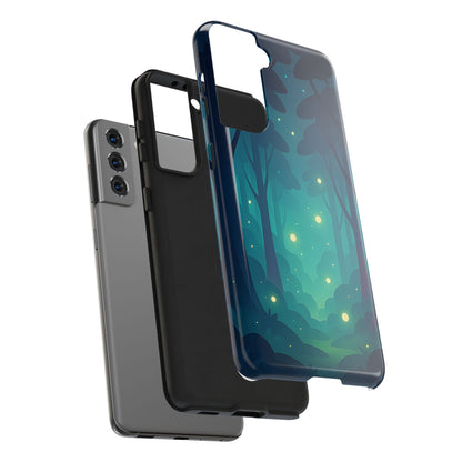 Enchanted Forest Fireflies Case - Mystic Nature Tough Cover for iPhone & Samsung