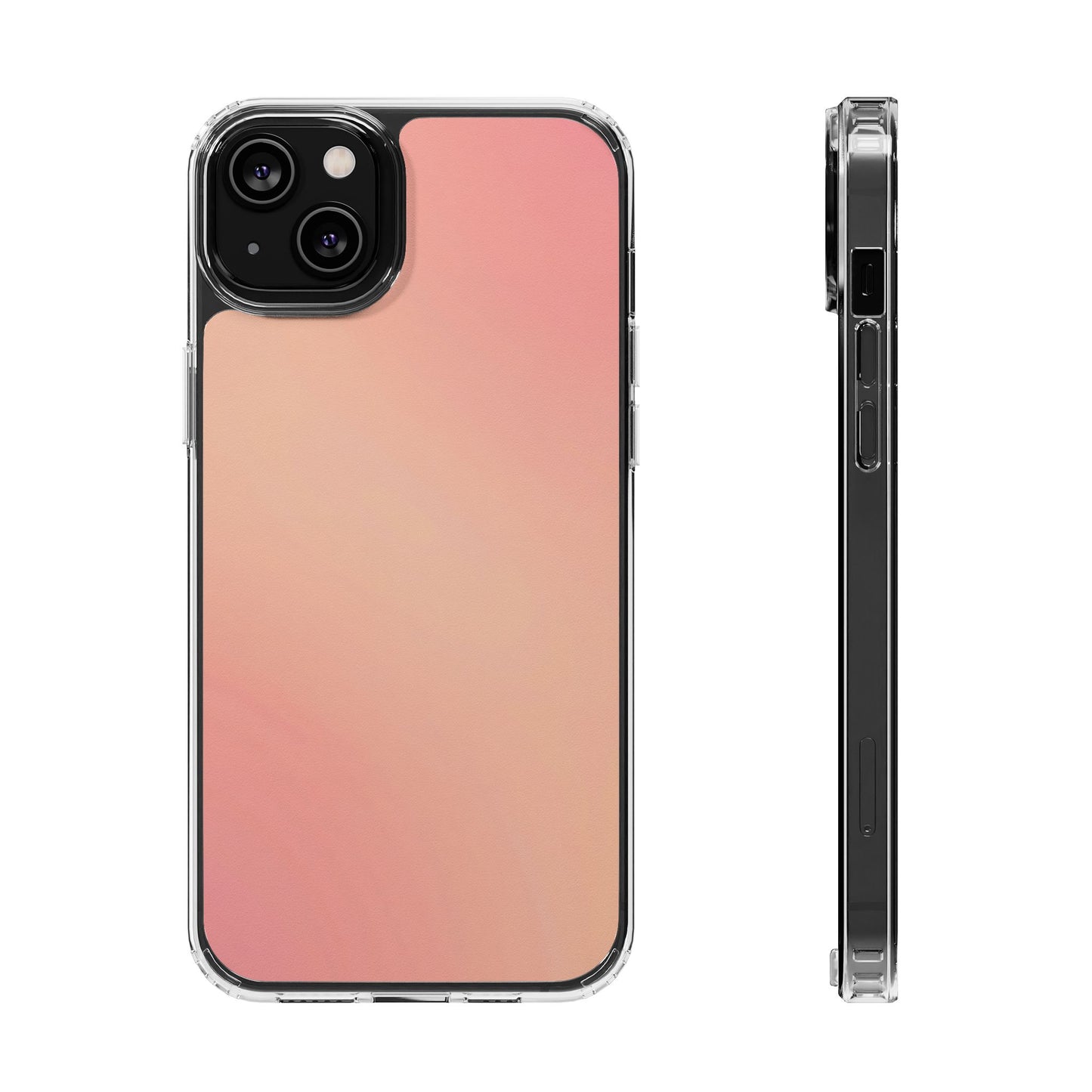 Soft Peach Aura Clear Case - MagSafe Compatible Blush Gradient Cover