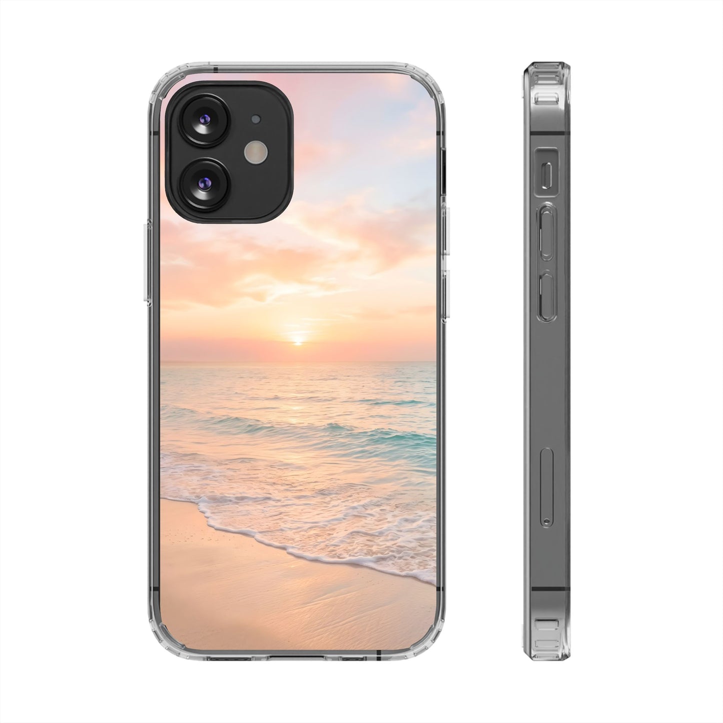 Serene Coastal Sunset Clear Case - MagSafe Compatible Beach Cover