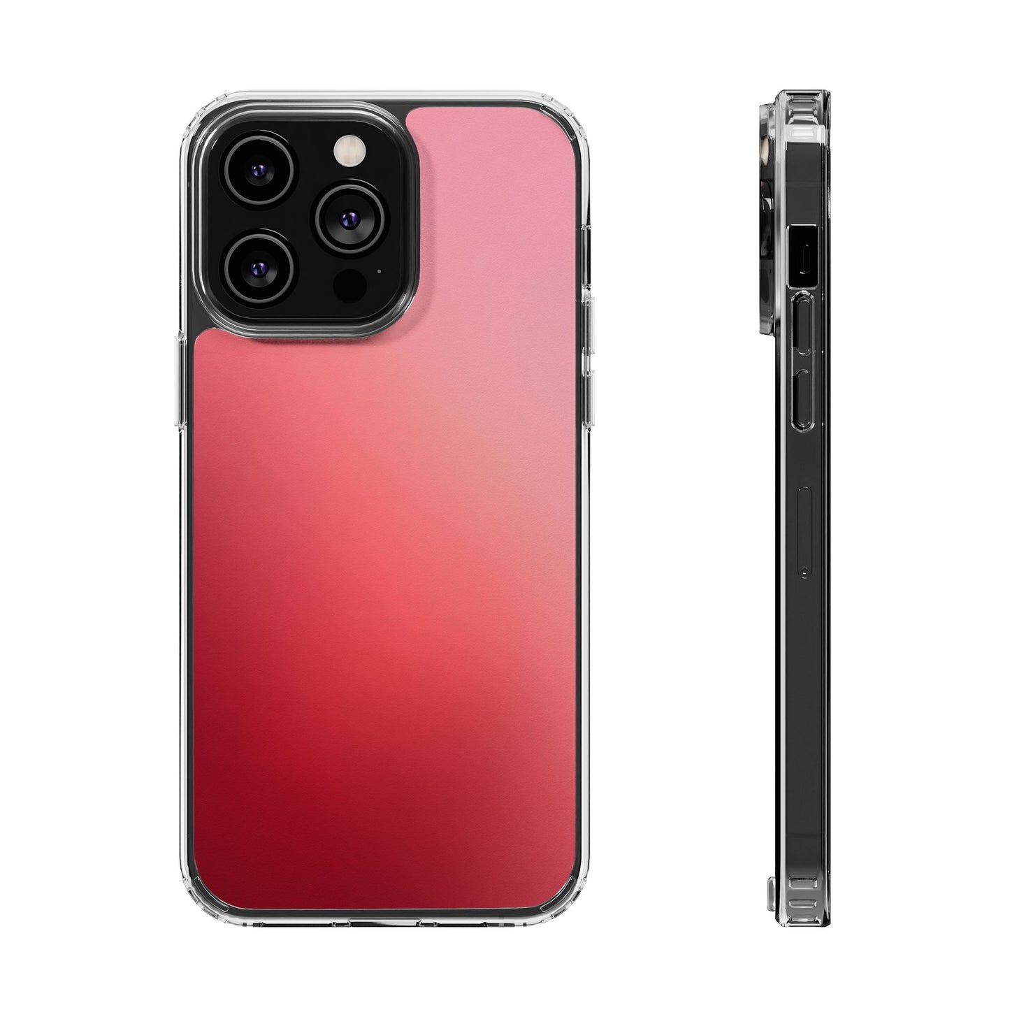 Berry Aura Clear Case - MagSafe Compatible Pink to Red Gradient Cover