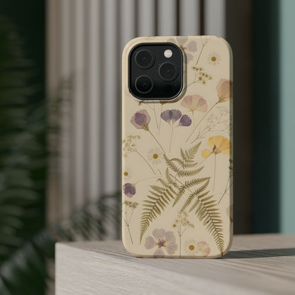 Pressed Wildflowers Vintage Herbarium Magnetic Case