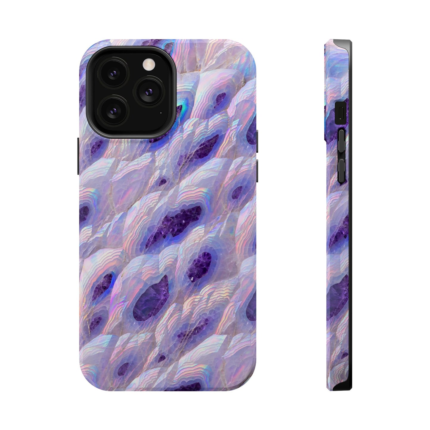 Amethyst Geode: Iridescent Purple Crystal MagSafe Case