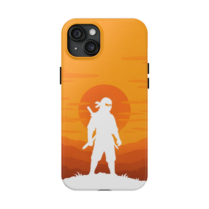 Sunset Shinobi Silhouette Tough Case - Minimalist Ninja Cover for iPhone & Samsung