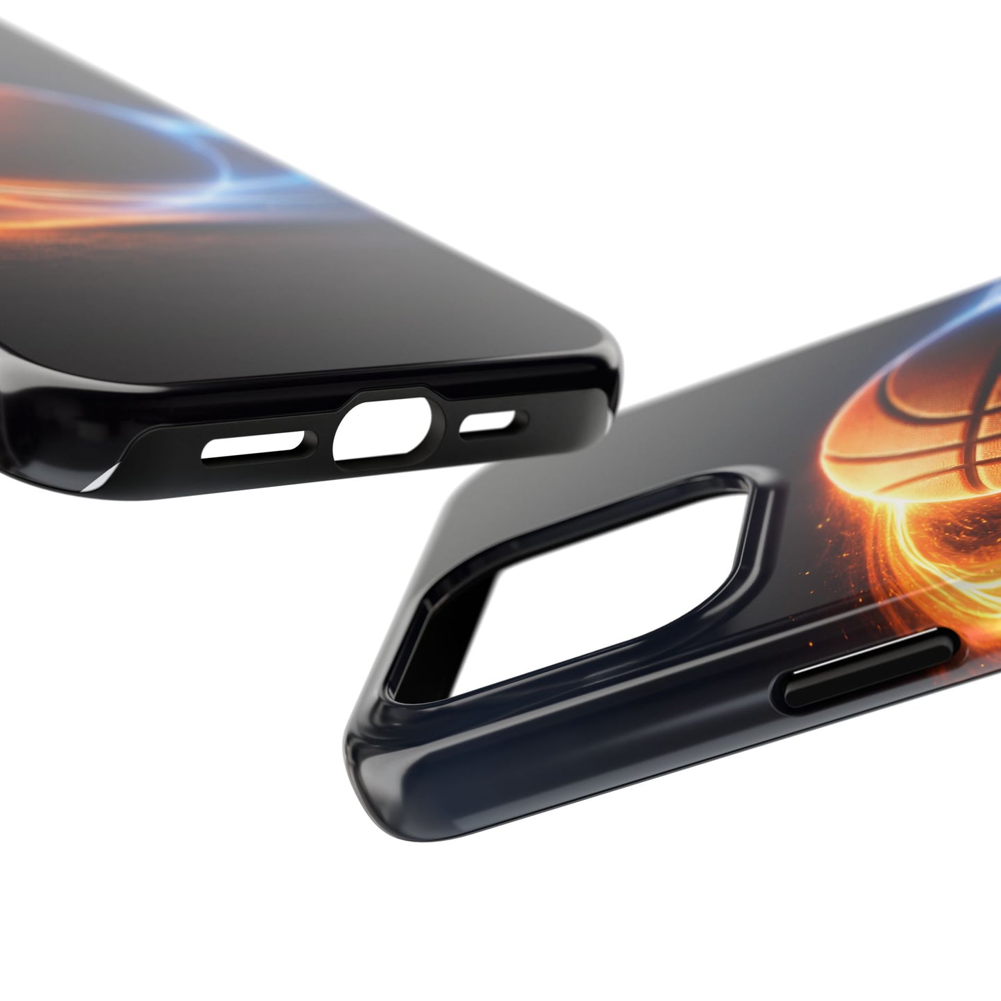 Cosmic Basketball Energy Tough Case - Neon Rings Athletic Cover for iPhone & Samsung