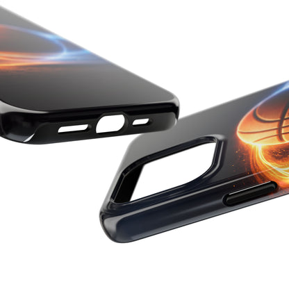 Cosmic Basketball Energy Tough Case - Neon Rings Athletic Cover for iPhone & Samsung