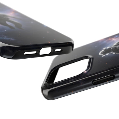 Deep Space Nebula Astronaut Tough Case - Realistic Galactic Cover for iPhone & Samsung