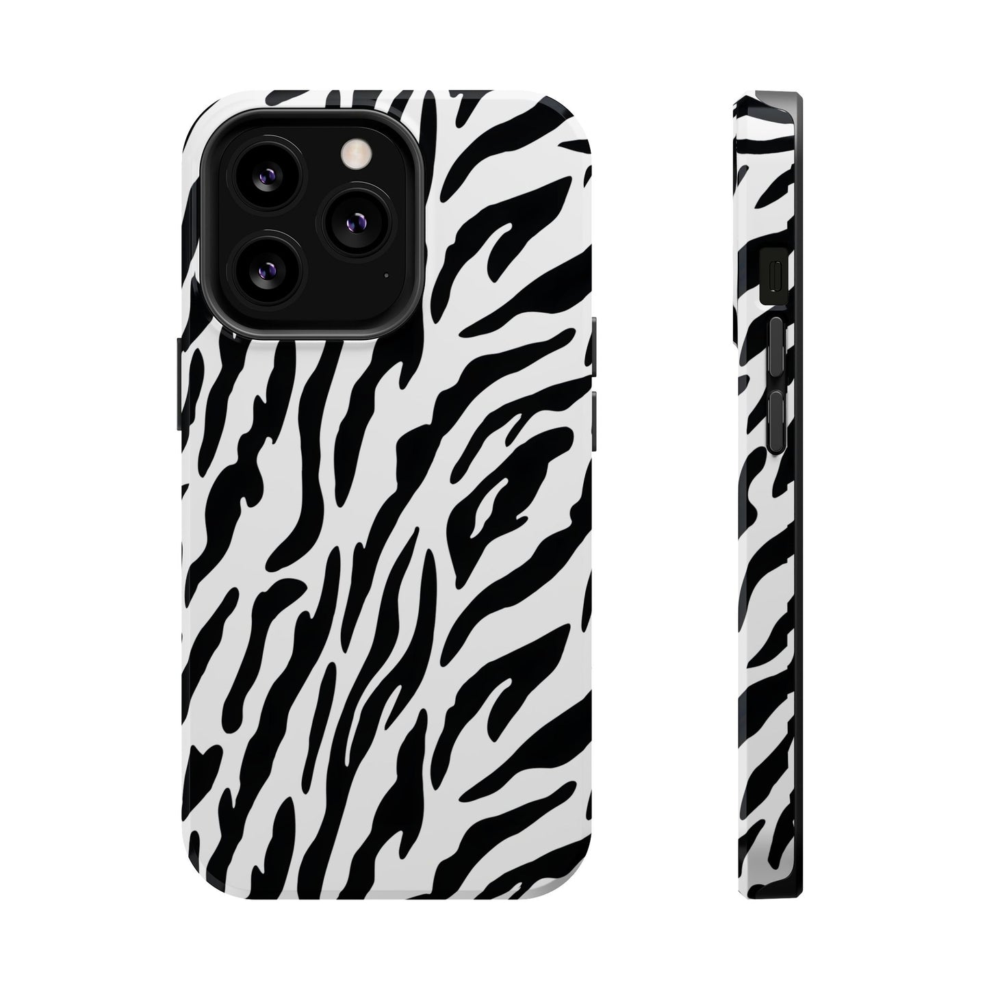 Monochrome Safari: Classic Black & White Zebra MagSafe Case