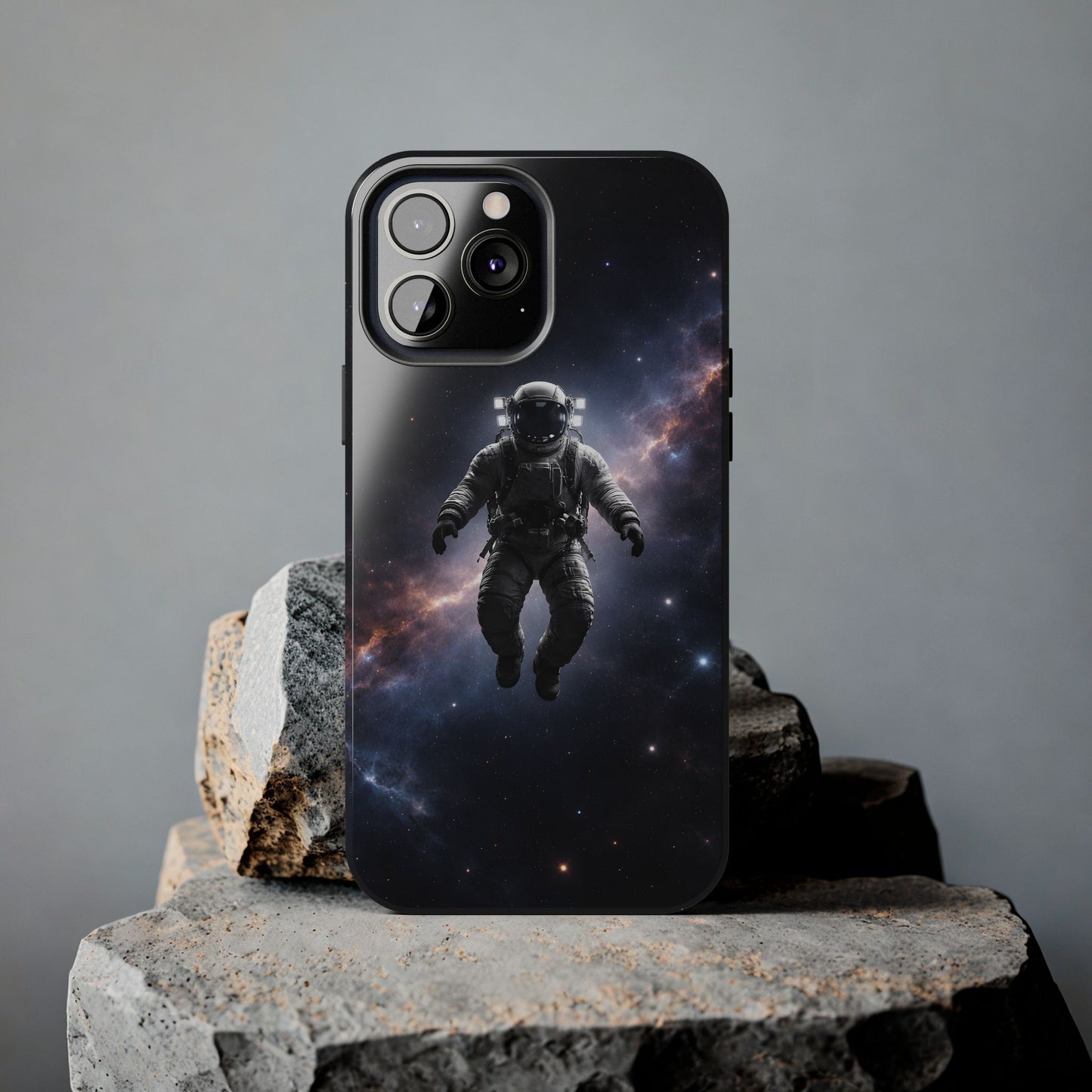 Deep Space Nebula Astronaut Tough Case - Realistic Galactic Cover for iPhone & Samsung
