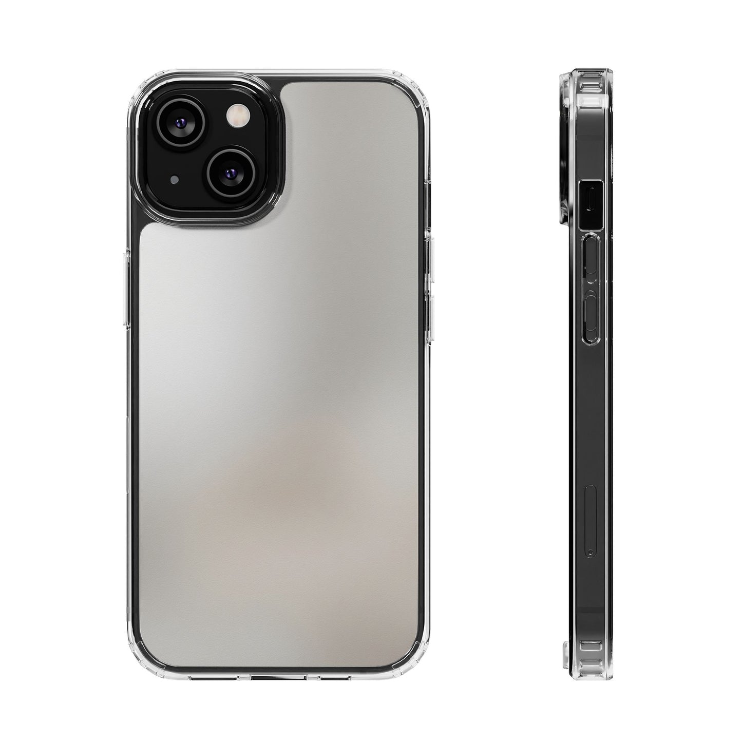Frosted Silver Aura Clear Case - MagSafe Compatible Minimalist Cover