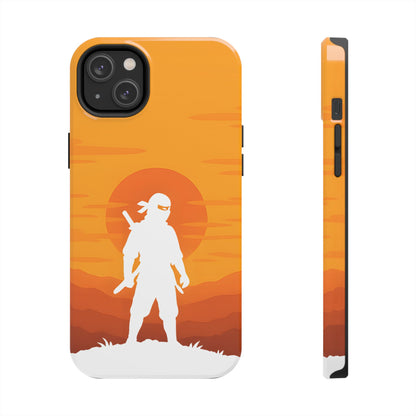 Sunset Shinobi Silhouette Tough Case - Minimalist Ninja Cover for iPhone & Samsung
