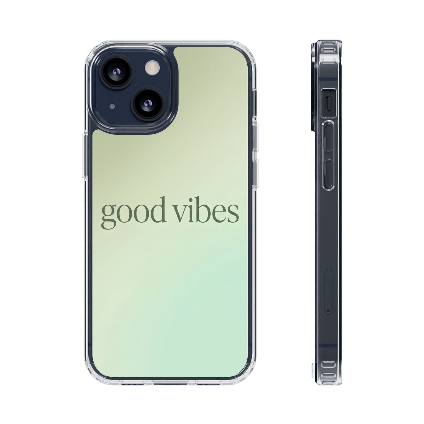 Good Vibes Sage Green Aura Case - MagSafe Compatible Aesthetic Cover
