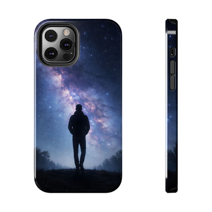 Milky Way Stargazer Tough Case - Celestial Galaxy Silhouette Cover for iPhone & Samsung