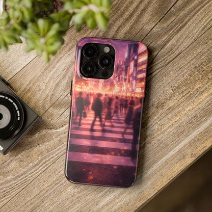 Tokyo Twilight Crossing Tough Case - Urban Japan Skyline Cover for iPhone & Samsung
