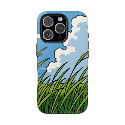Breezy Meadow Tough Case - Blue Sky & Summer Grass Aesthetic Cover