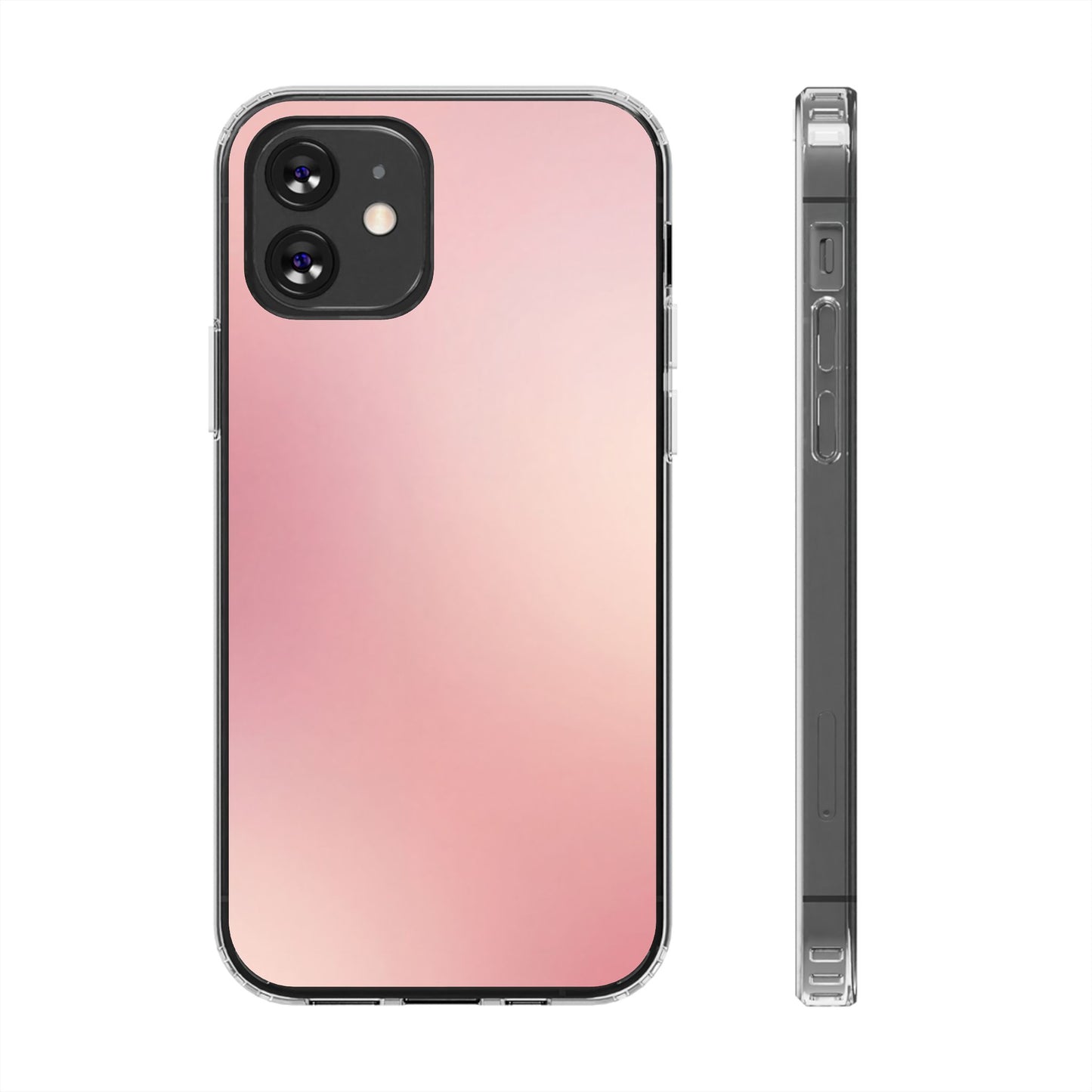 Soft Rose Aura Clear Case - MagSafe Compatible Blush Gradient Cover