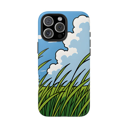 Breezy Meadow Tough Case - Blue Sky & Summer Grass Aesthetic Cover