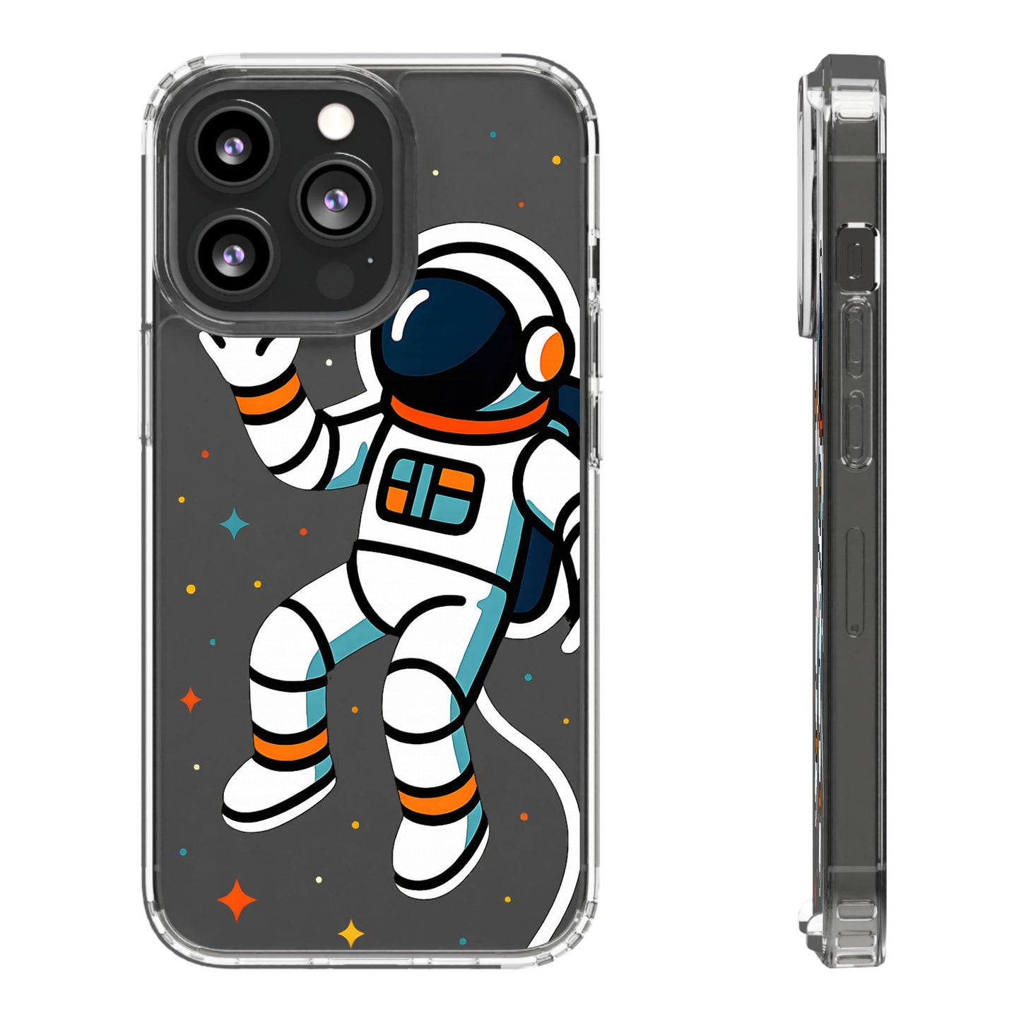 Clear Astronaut Space Case - Minimalist Galaxy Aesthetic Transparent Cover