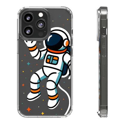 Clear Astronaut Space Case - Minimalist Galaxy Aesthetic Transparent Cover