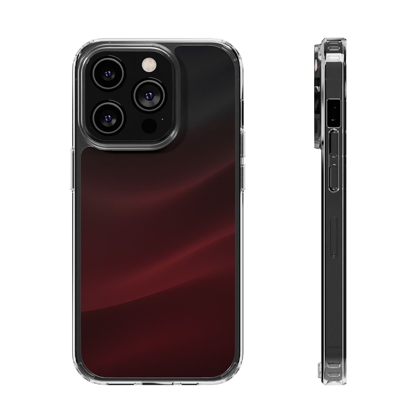 Dark Burgundy Silk Aura Case - MagSafe Compatible Elegant Cover