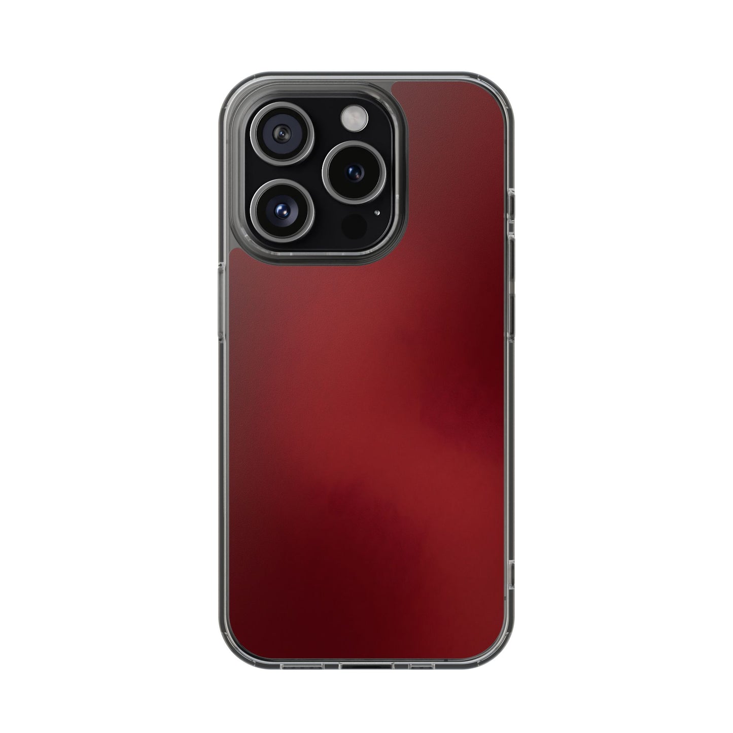 Deep Crimson Aura Clear Case - Premium MagSafe Minimalist Cover