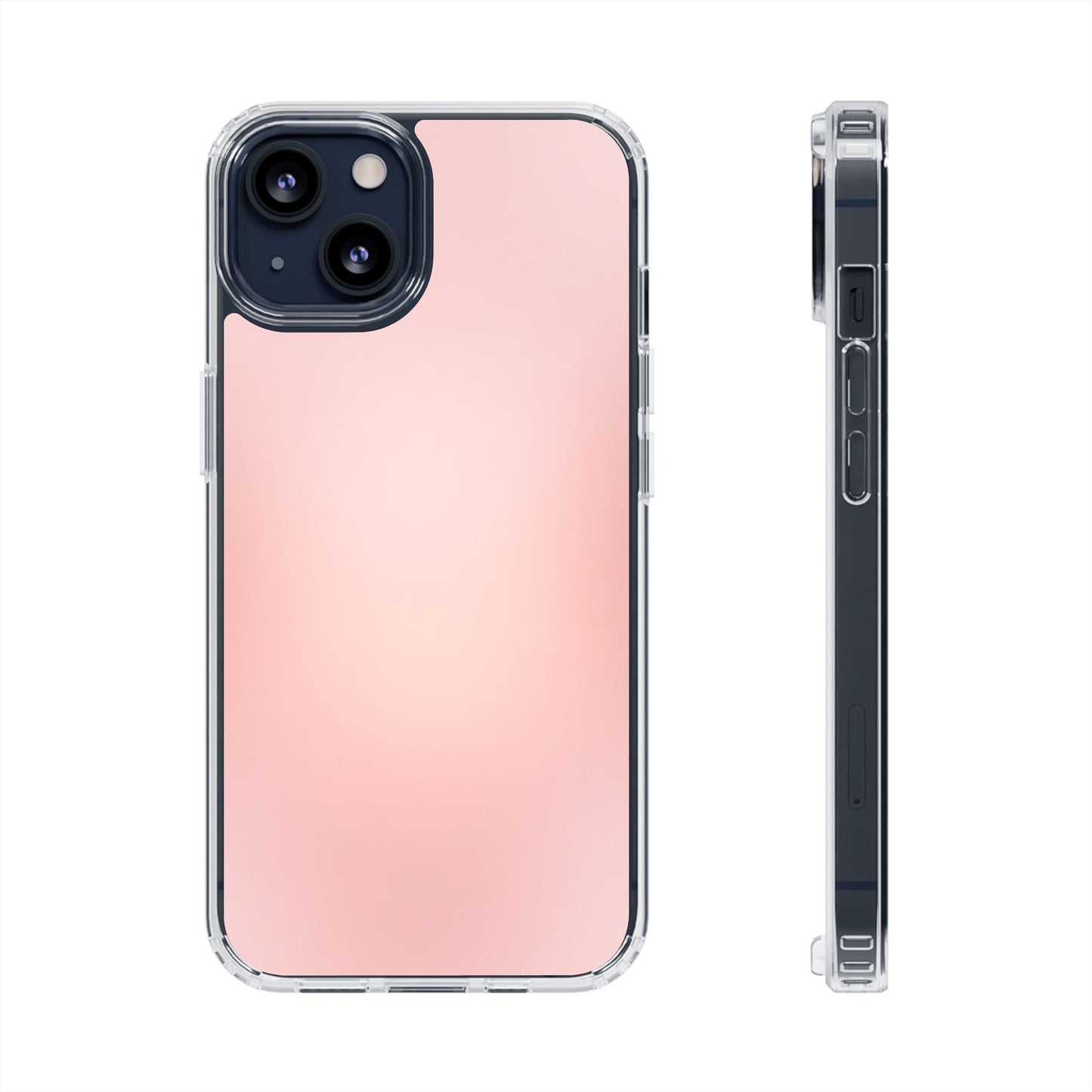 Soft Blush Pink Minimalist Clear Case - Sleek Matte Aesthetic Cover