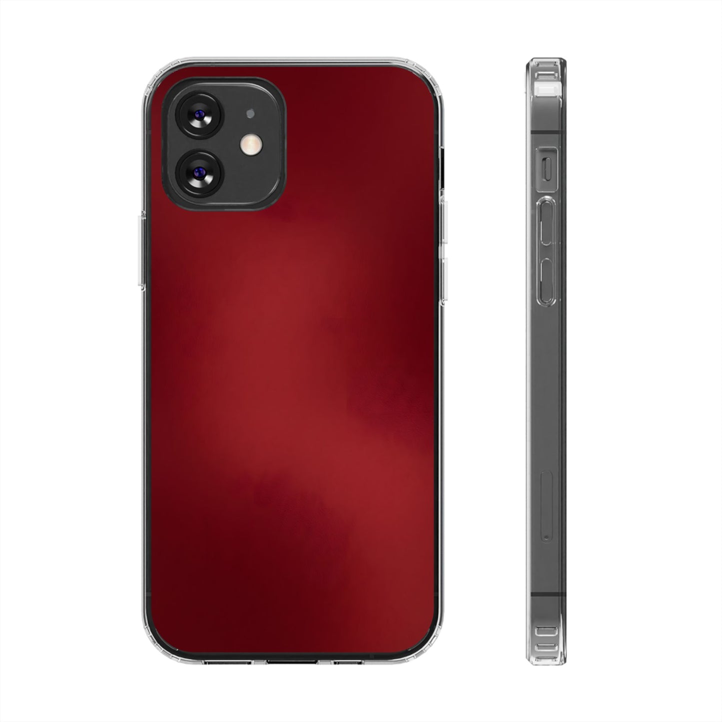 Deep Crimson Aura Clear Case - Premium MagSafe Minimalist Cover