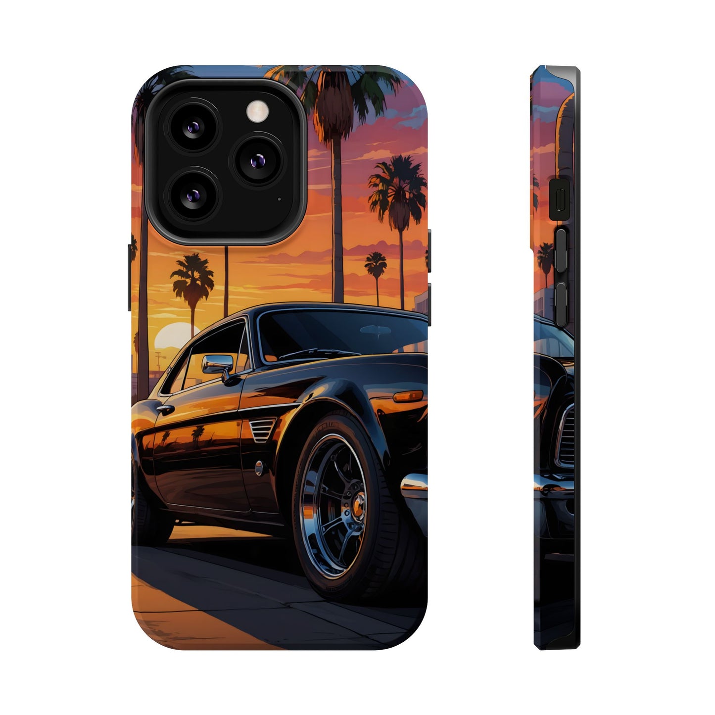 Pacific Cruiser: Cinematic Muscle Car Sunset MagSafe Case