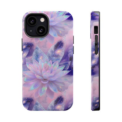 Ethereal Aura: Cosmic Iridescent Lotus MagSafe Case