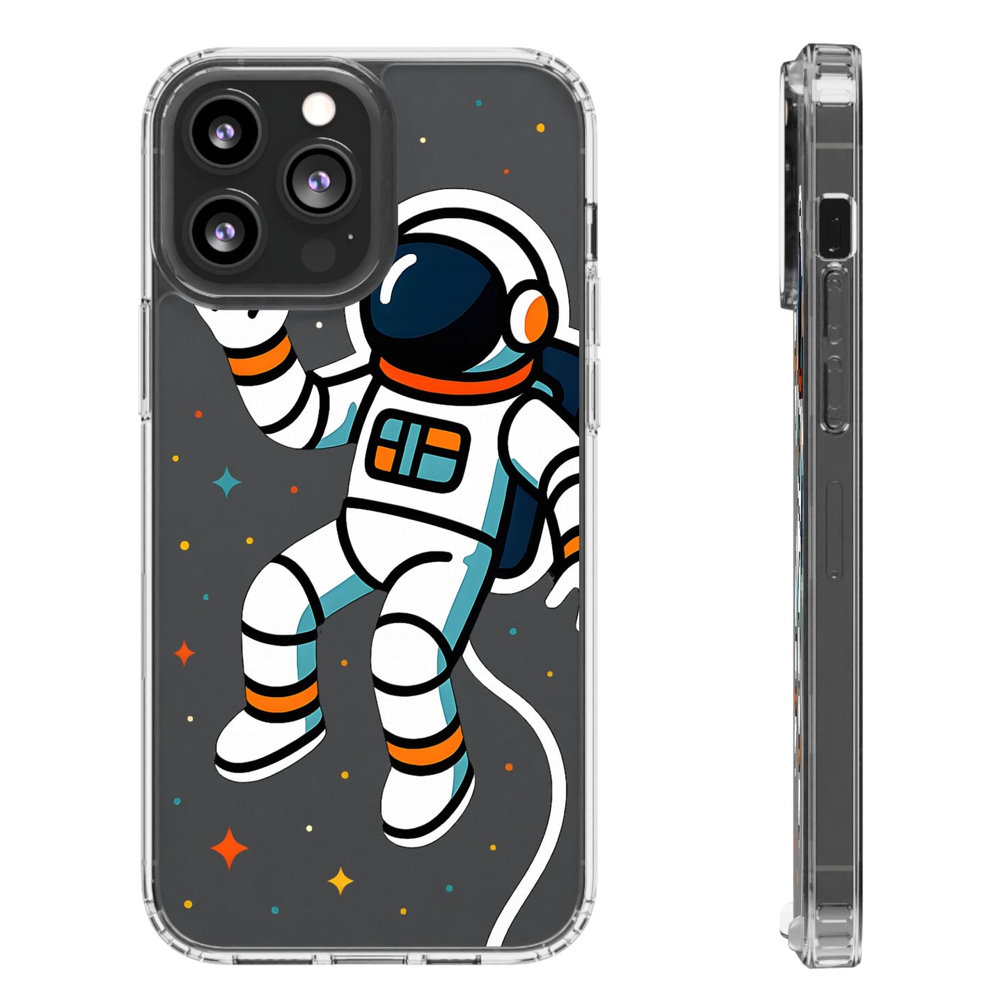 Clear Astronaut Space Case - Minimalist Galaxy Aesthetic Transparent Cover