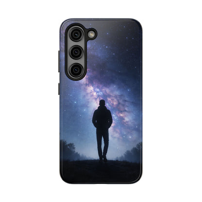 Milky Way Stargazer Tough Case - Celestial Galaxy Silhouette Cover for iPhone & Samsung