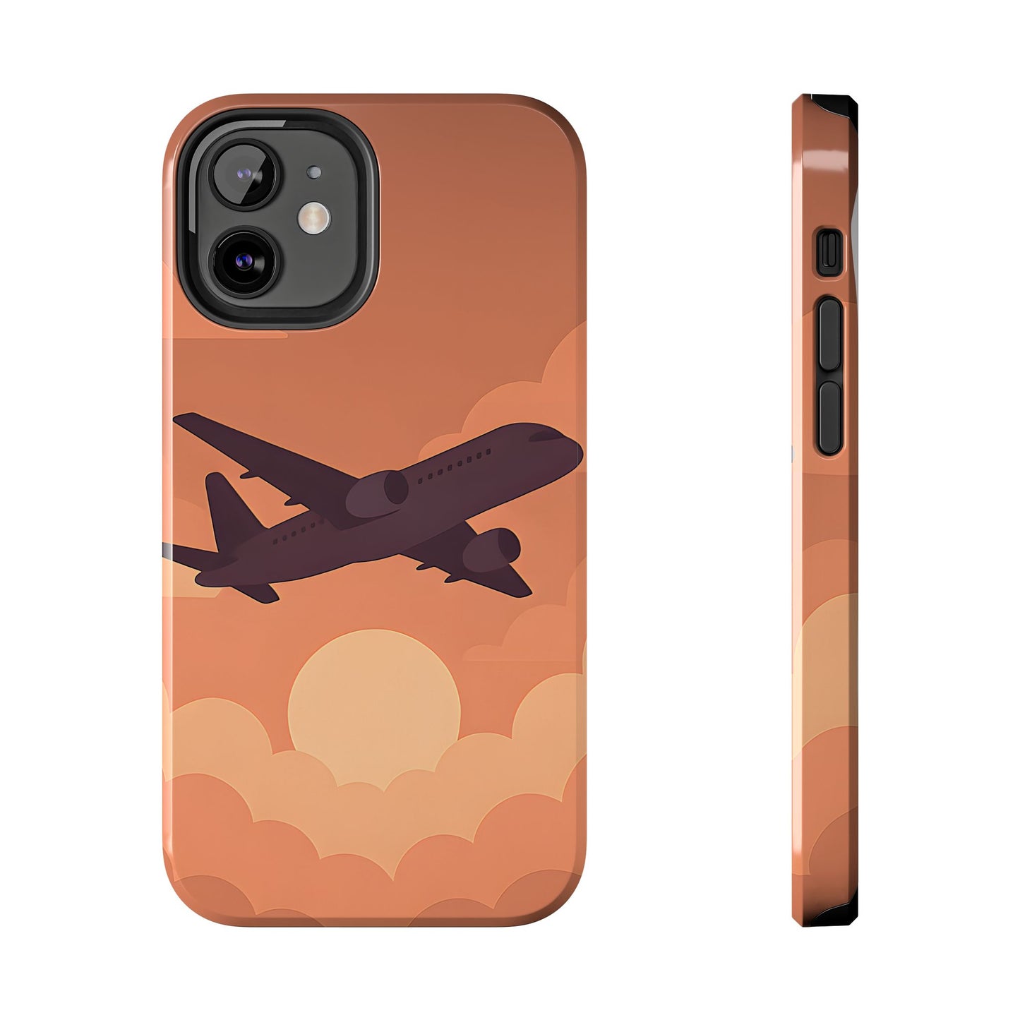 Golden Skies Airplane Tough Case - Minimalist Aviation Cover for iPhone & Samsung