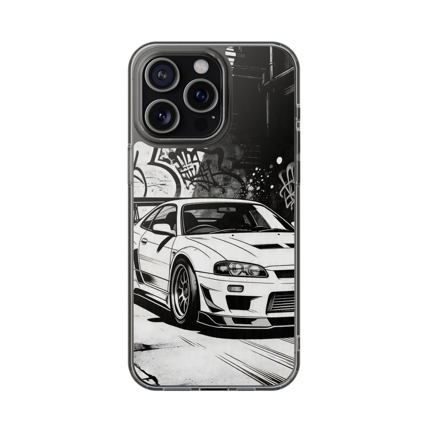 Monochrome Urban Drift Case - MagSafe Compatible JDM Clear Cover