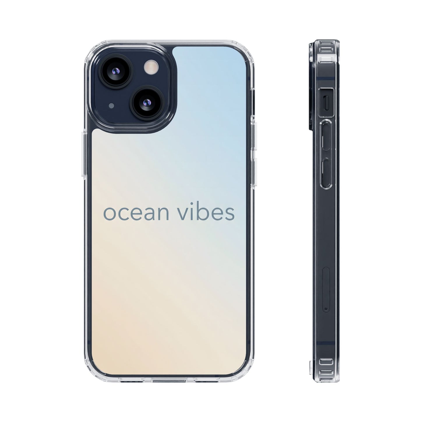 Ocean Vibes Clear Case - MagSafe Compatible Coastal Gradient Cover