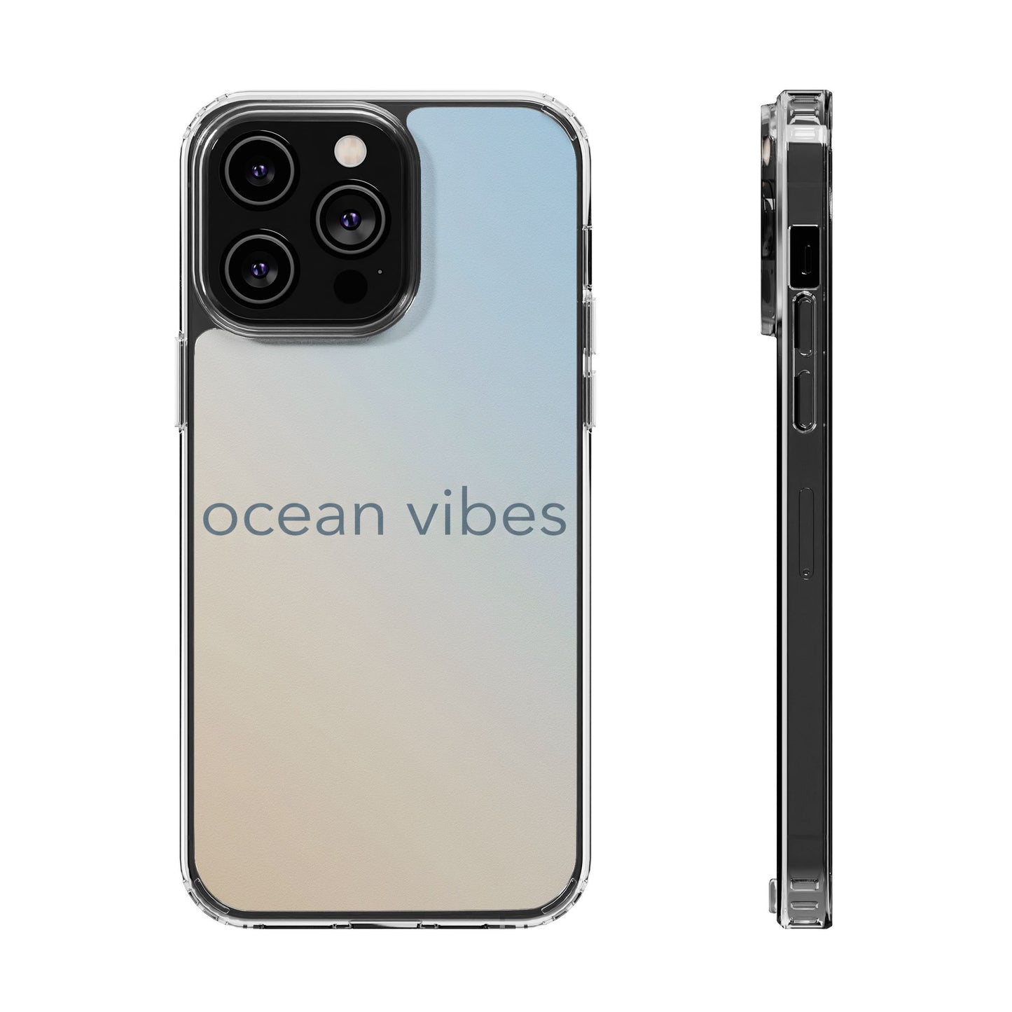 Ocean Vibes Clear Case - MagSafe Compatible Coastal Gradient Cover