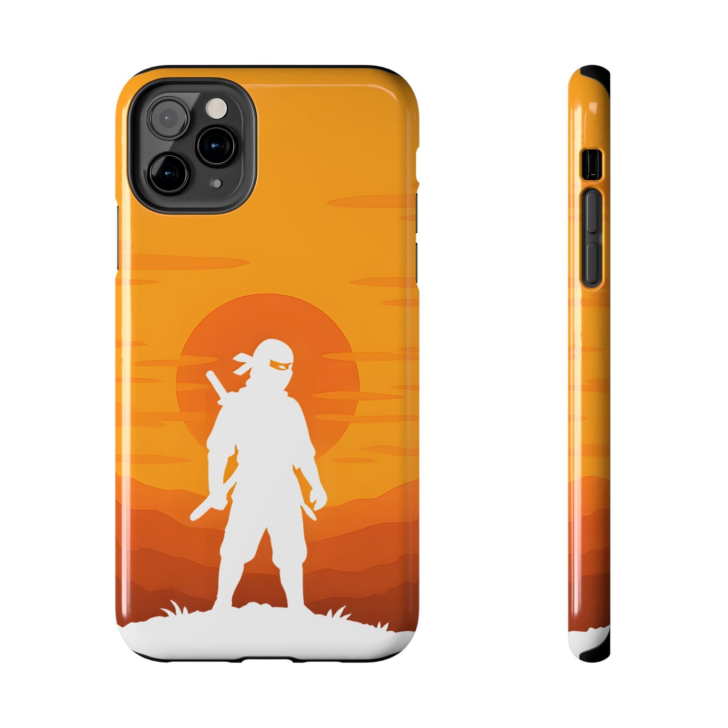 Sunset Shinobi Silhouette Tough Case - Minimalist Ninja Cover for iPhone & Samsung