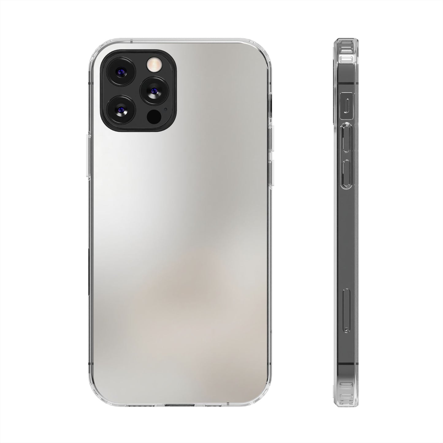 Frosted Silver Aura Clear Case - MagSafe Compatible Minimalist Cover