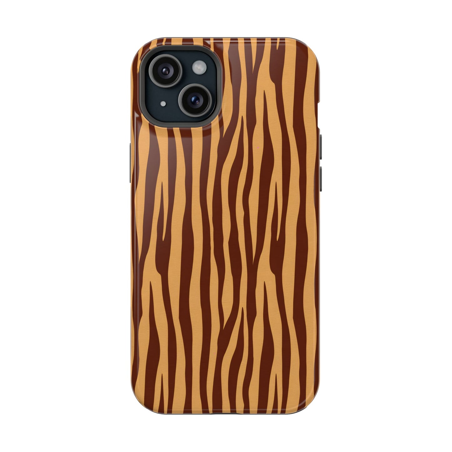 Safari Chic: Warm Caramel Tiger Print MagSafe Case