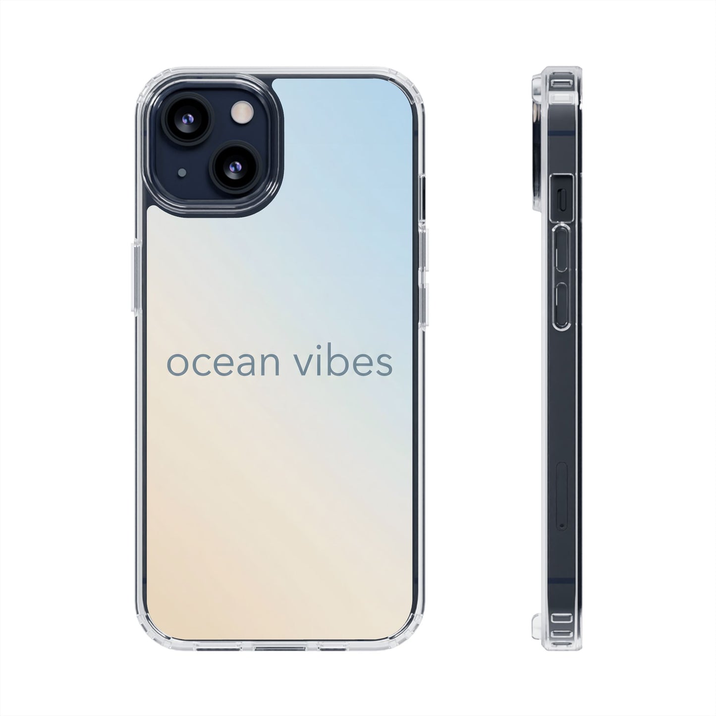 Ocean Vibes Clear Case - MagSafe Compatible Coastal Gradient Cover