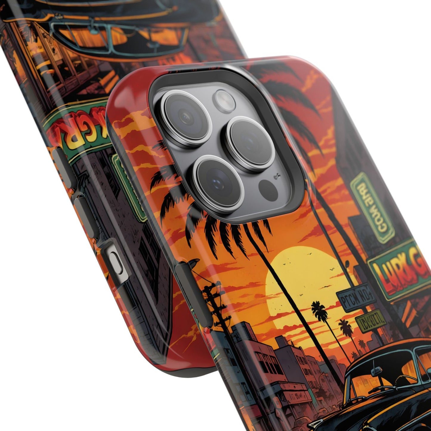 West Coast Cruiser: Retro Sunset Graphic Novel MagSafe Case