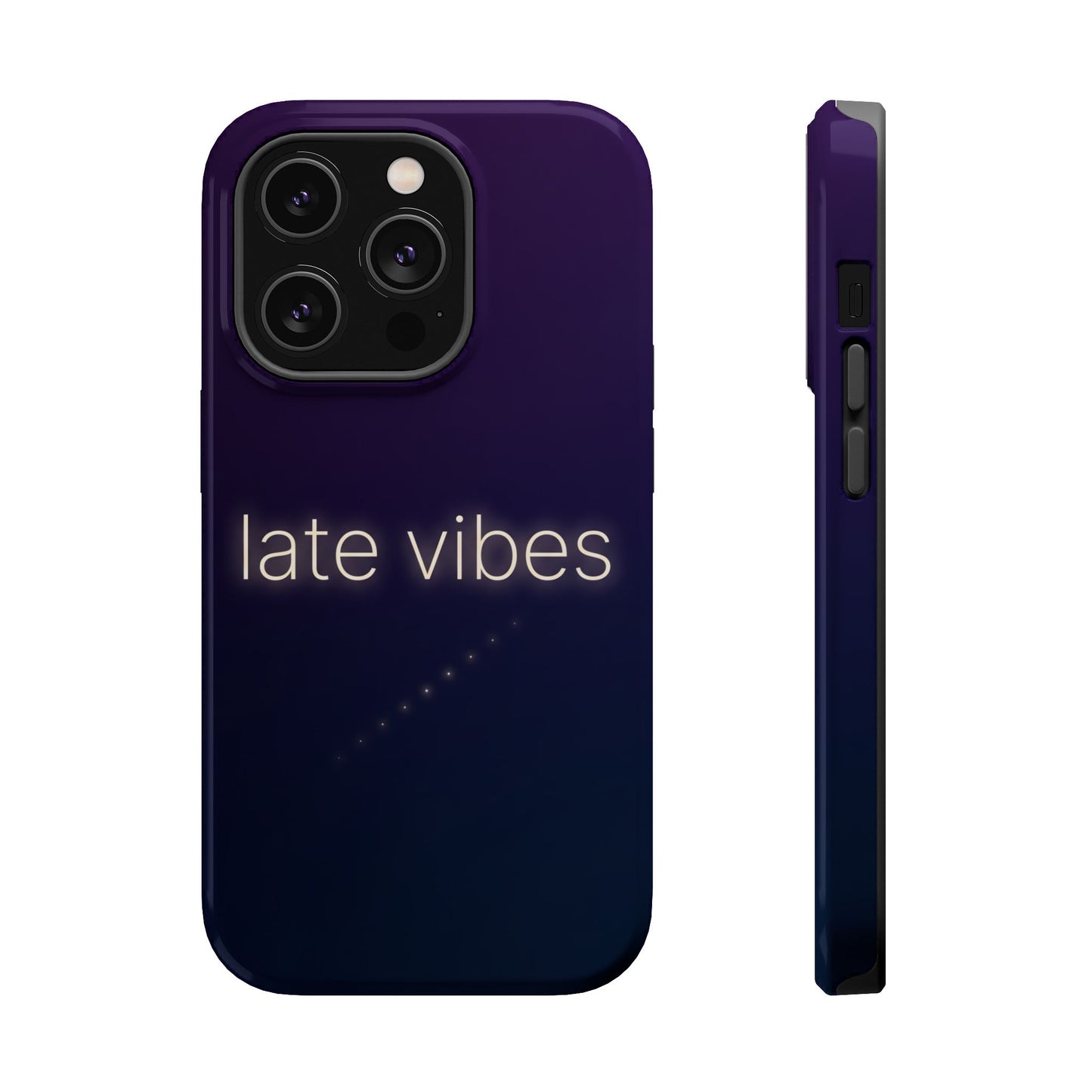 Late Vibes Purple Gradient Magnetic Impact Case