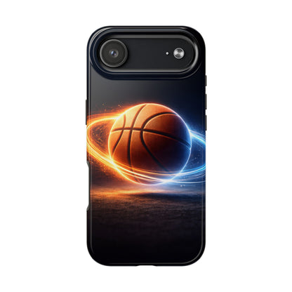 Cosmic Basketball Energy Tough Case - Neon Rings Athletic Cover for iPhone & Samsung